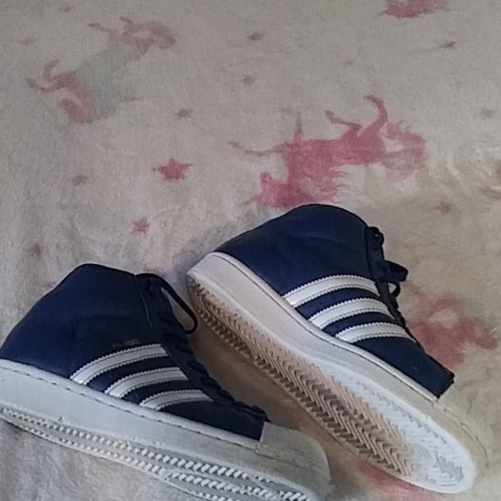 Blue and white